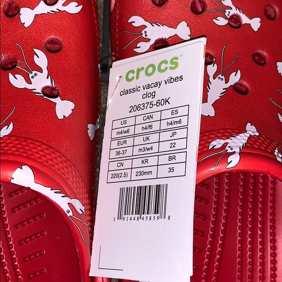 crocs vacay vibes lobster